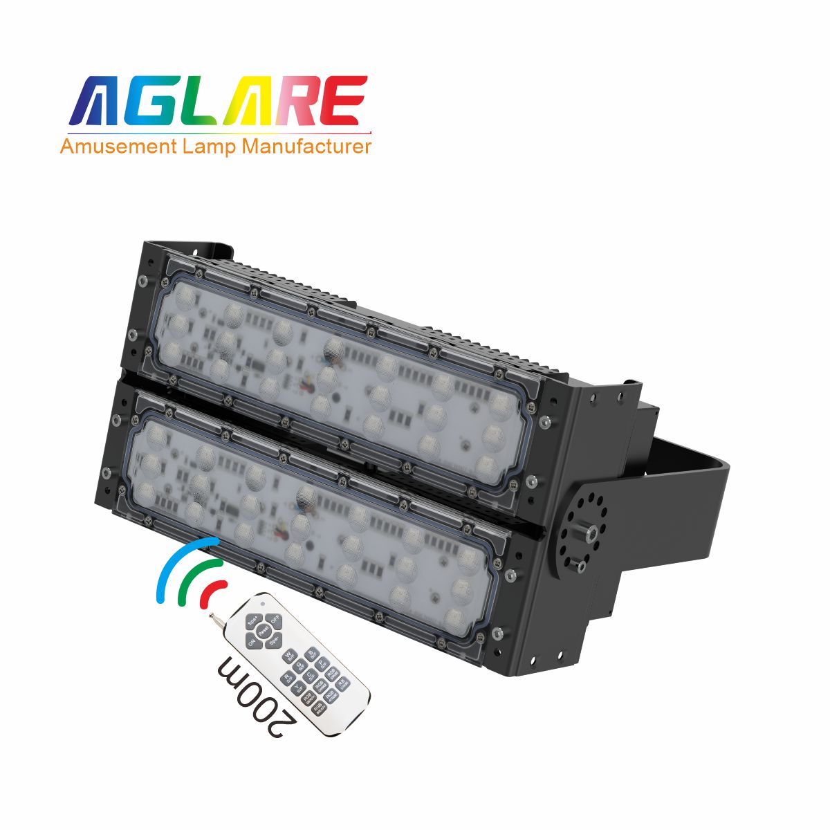 100W LED彩色泛光灯 RGB投光灯带？仄